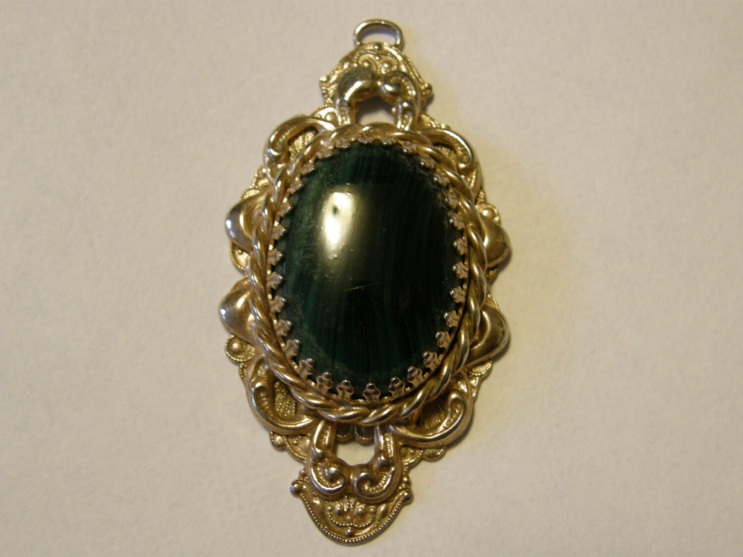 Vintage Malachit Anhänger von lindysloops