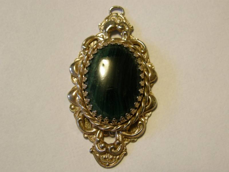 Vintage Malachit Anhänger von lindysloops