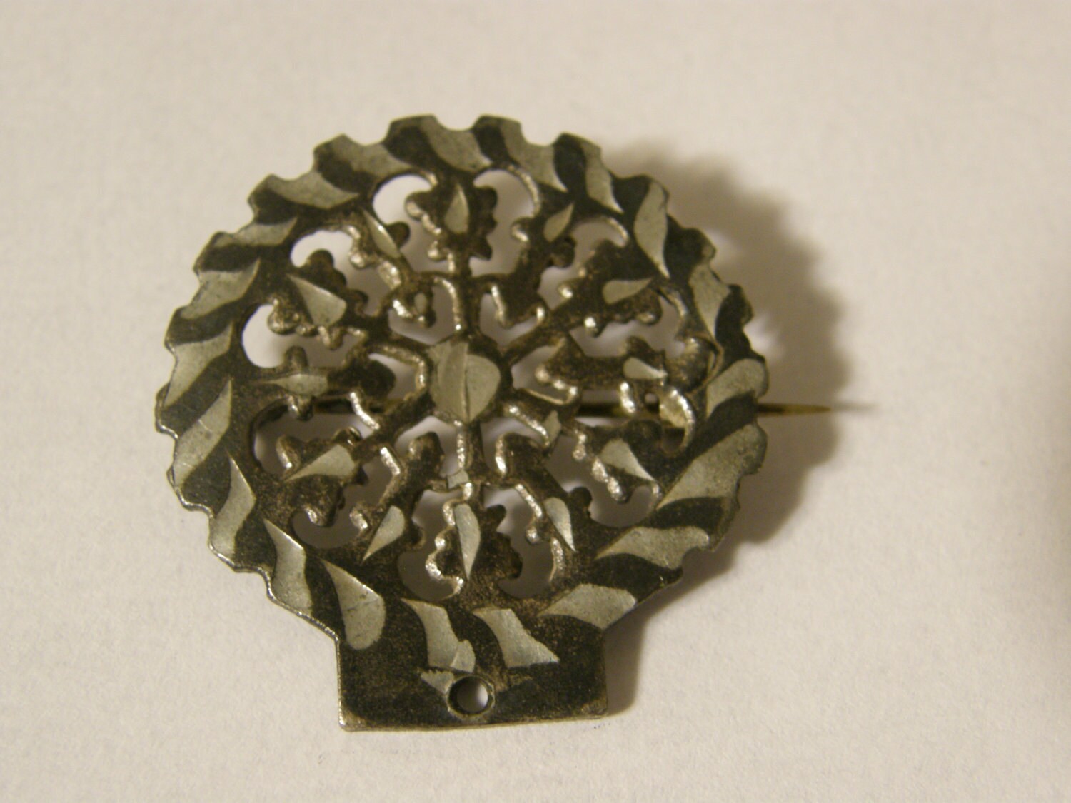 Vintage Silber Brosche Mit Connector Loch - Außergewöhnliches Design von lindysloops