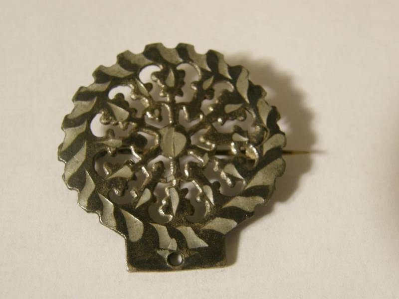 Vintage Silber Brosche Mit Connector Loch - Außergewöhnliches Design von lindysloops