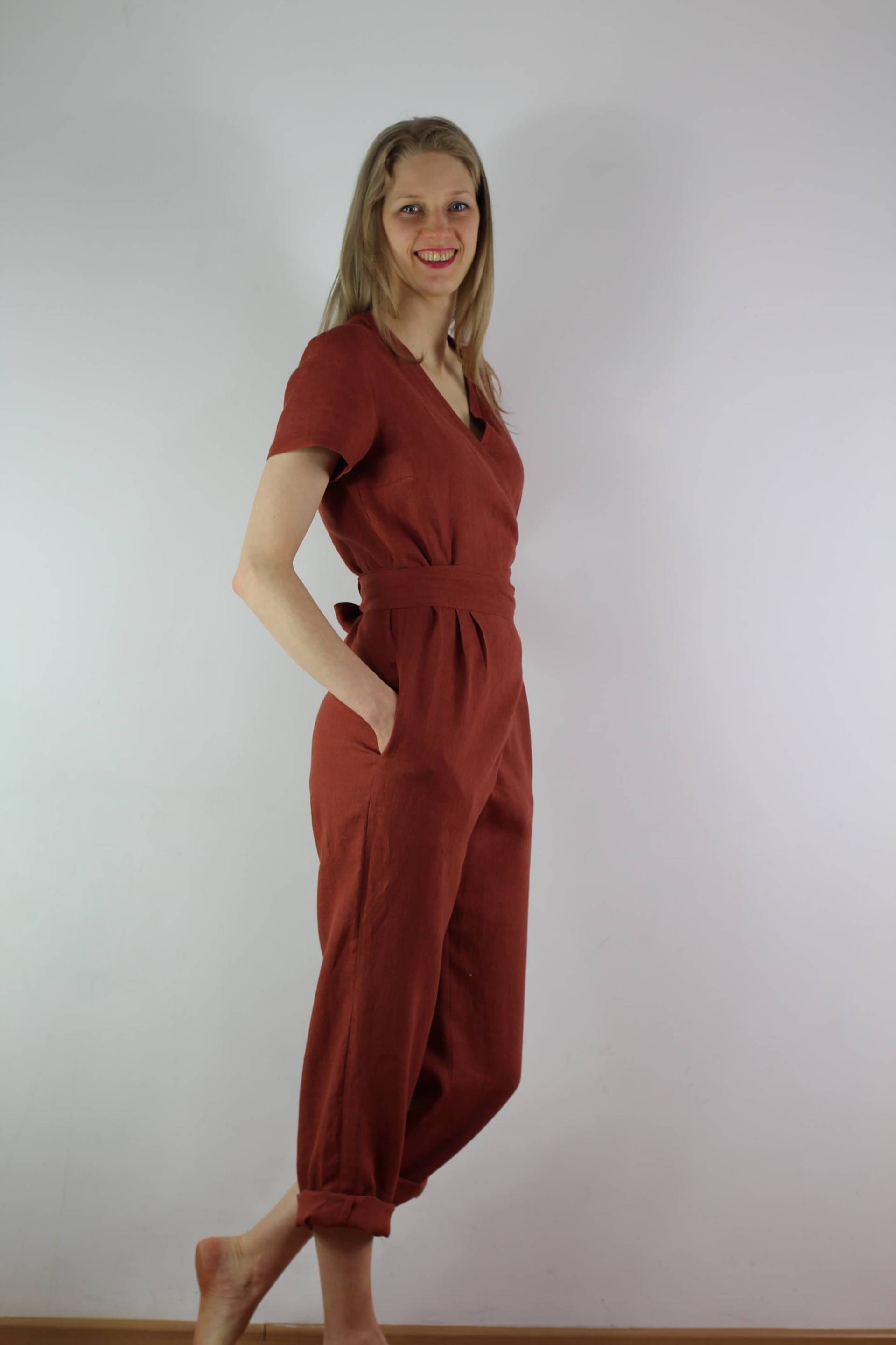 Damen Leinen Jumpsuit/Casual Jumpsuits Für Frauen Sommer von linencity