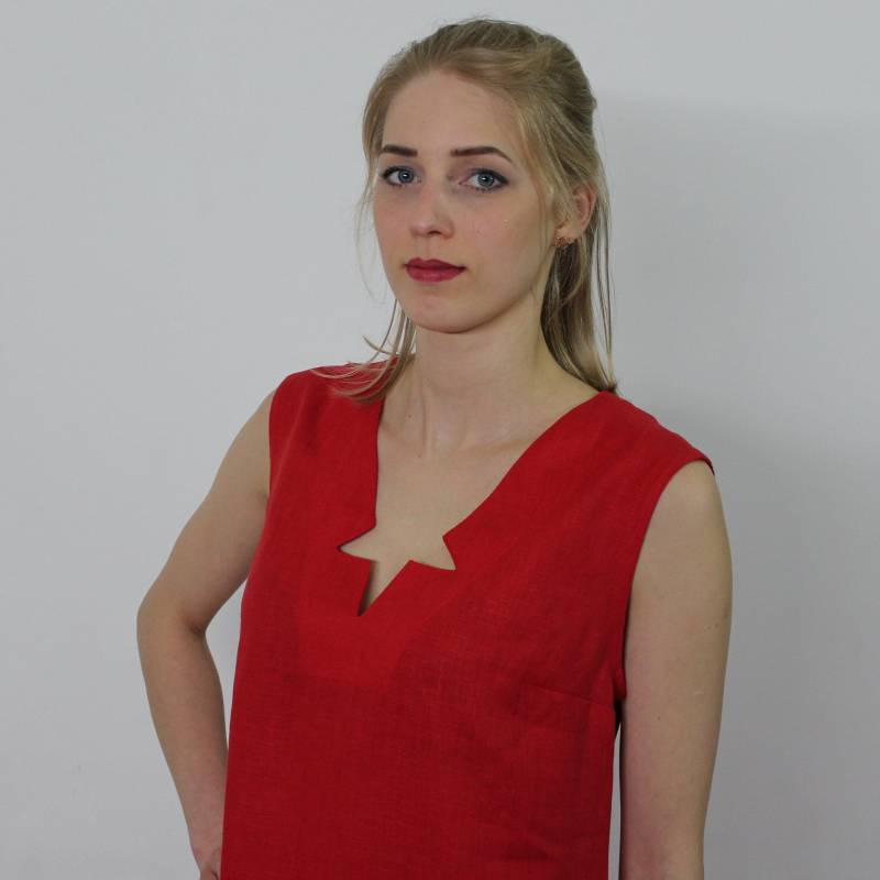 Leinenkleid Für Frauen, Leinen Kleid, Llinen Lässiges Sommerkleid, Maxi Leinenkleid, Rotes von linencity