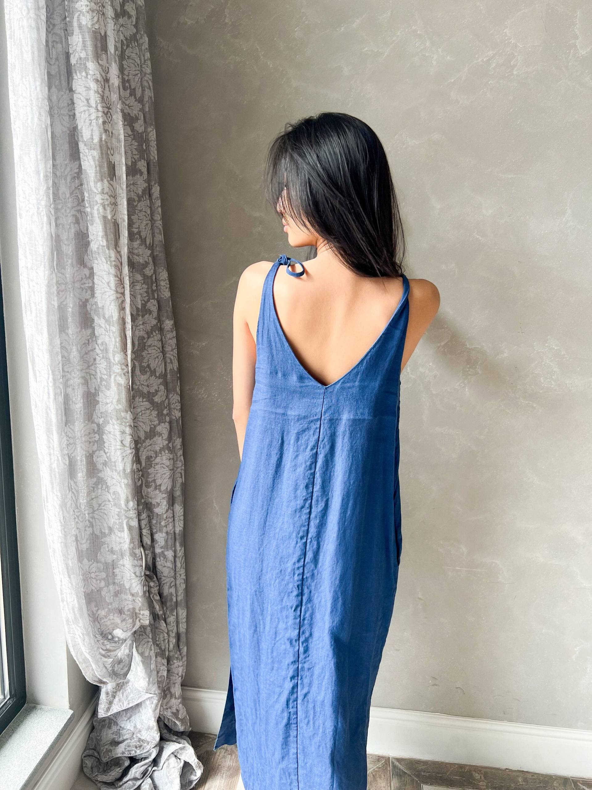 Leinen Kleid, Trägerkleid, Ärmelloses Sommerkleid, Leinenkleid von linenfairytales