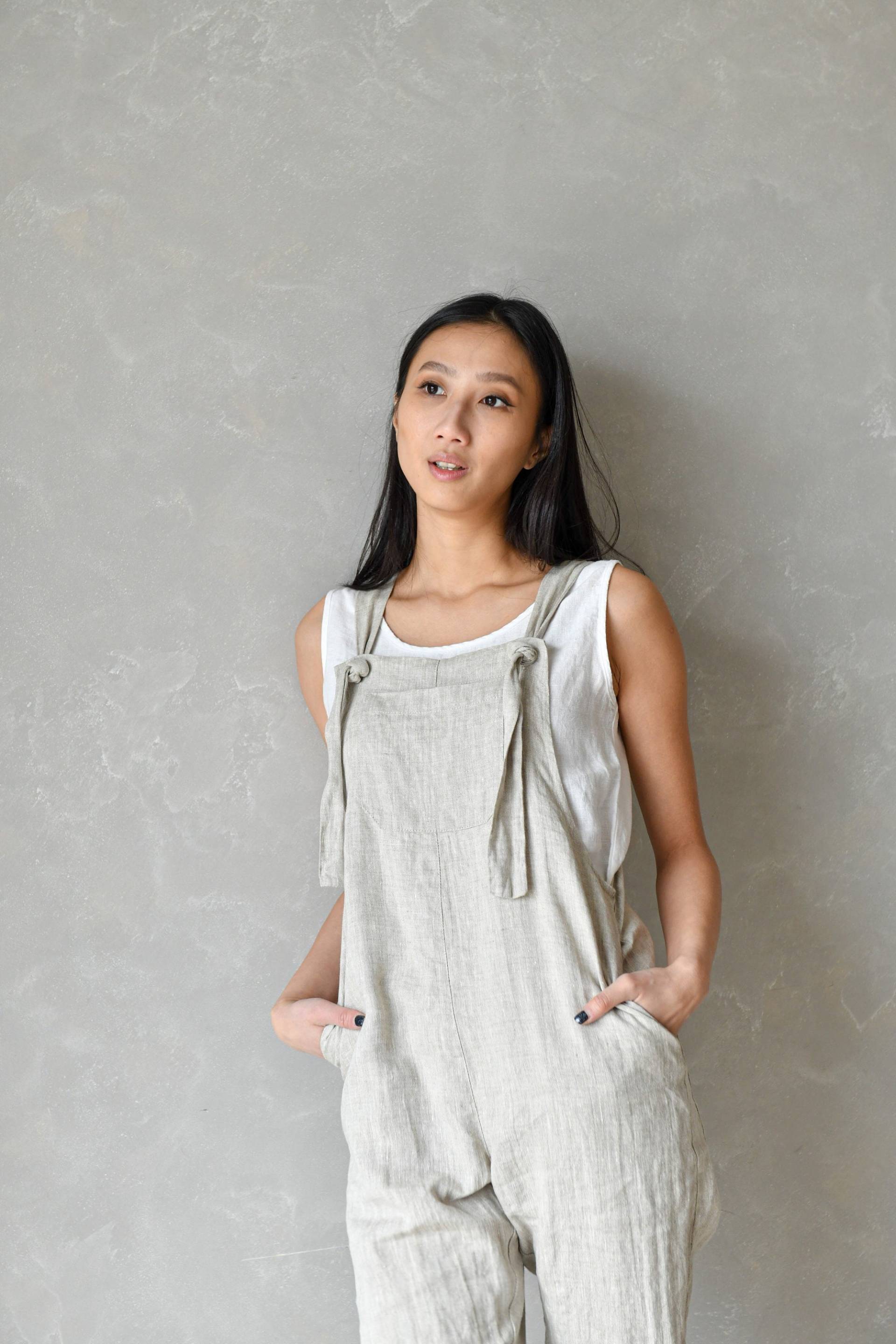 Leinen Overall Frauen, Latzhose, Harem Overall, Plus Size Didi, Kleidung Für Frauen von linenfairytales