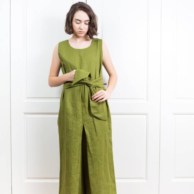 Leinen Overall Frauen Kleidung Gretel/Weite Beinhose Locker Sitzende von linenfairytales