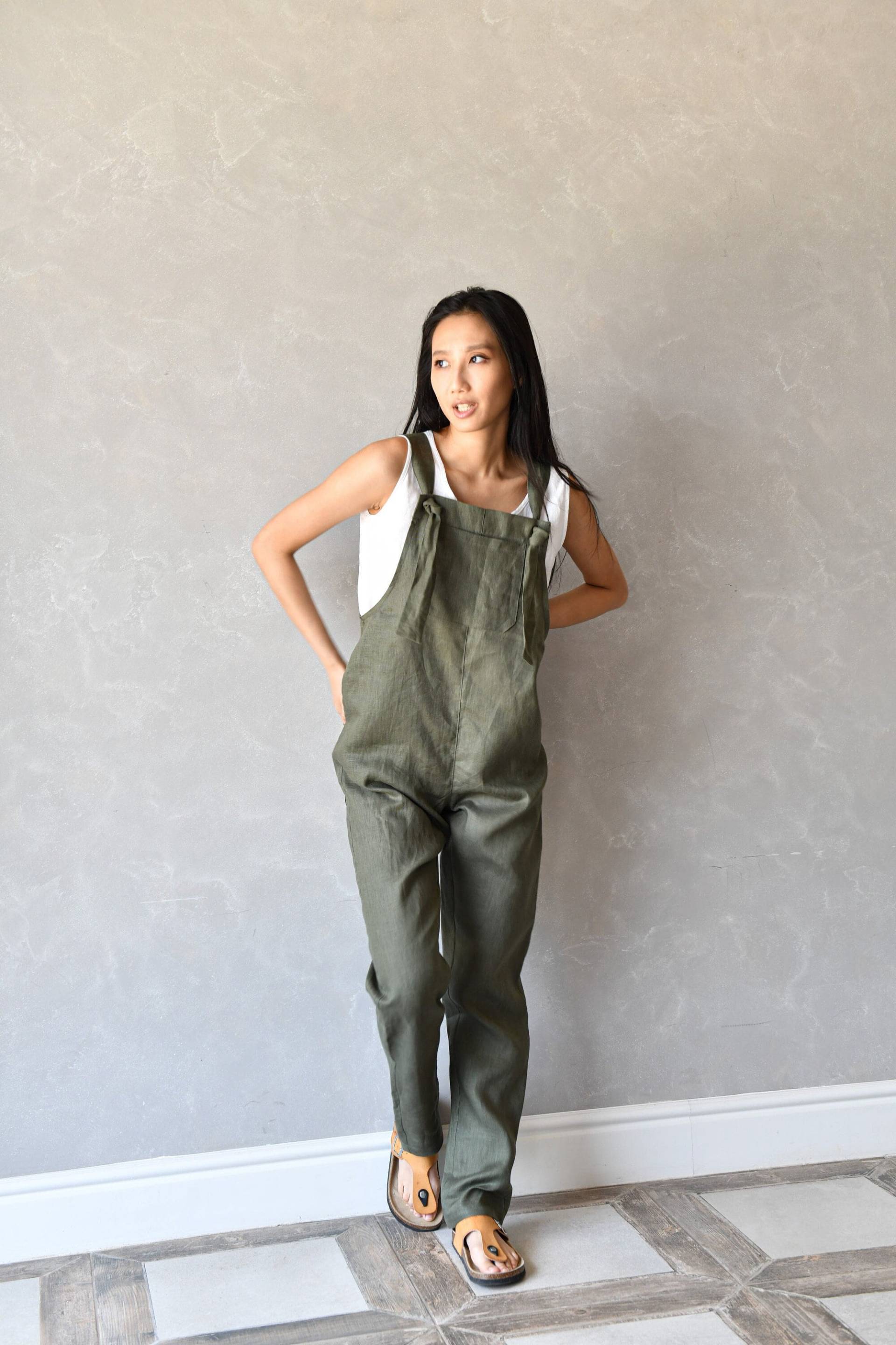 Leinen Overall Latzhose, Overalls Frauen, Damen Strampler Didi, Sommer Playsuit, Plus Größe Kleidung von linenfairytales