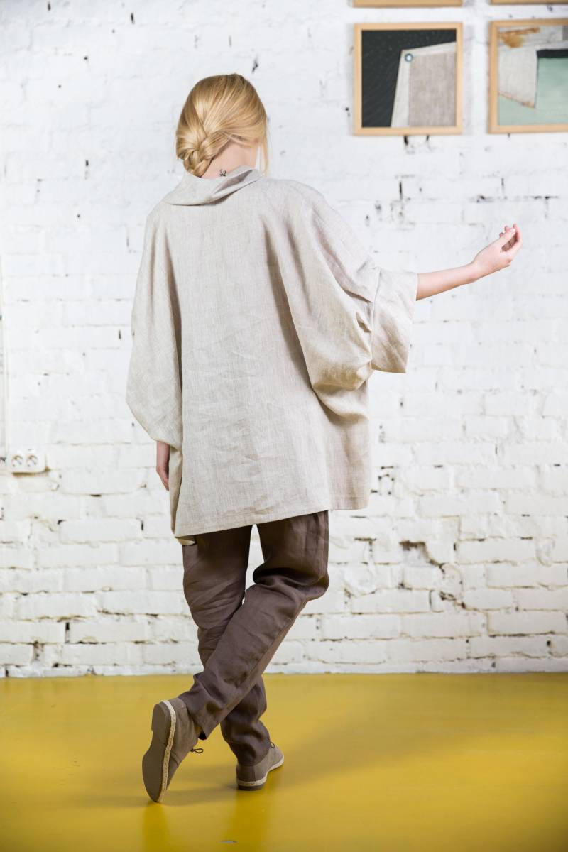 Leinen Top Ärmel Fiona , Oversize Top, Tunika Frauen, Tunika, Oversize, Maxi Große von linenfairytales