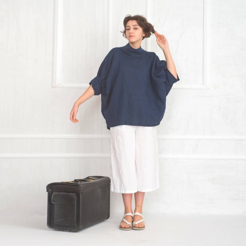 Oversized Leinen Tunika Top Fiona/Oberteile Für Frauen Plus Size von linenfairytales