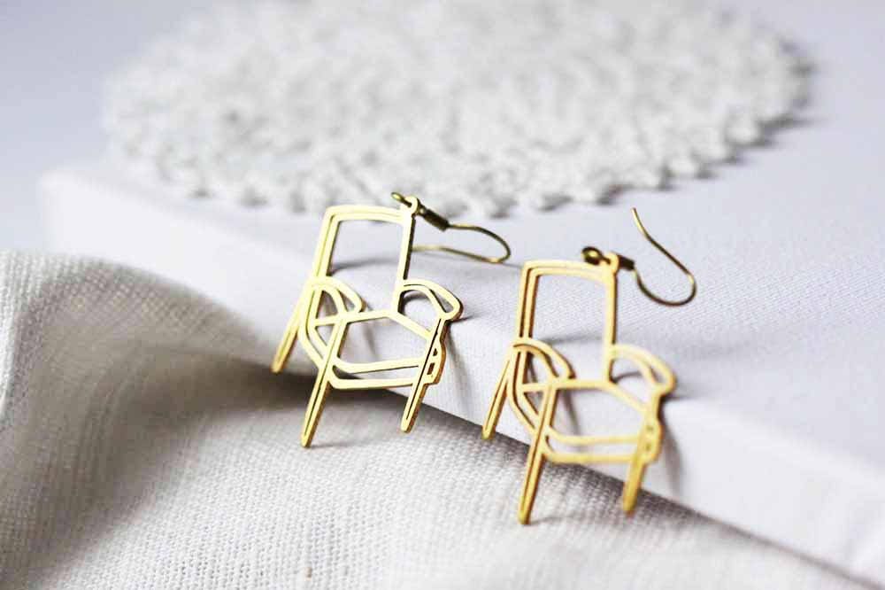 Couch Ohrring/Leinen Schmuck Alltags von linenjewelryshop