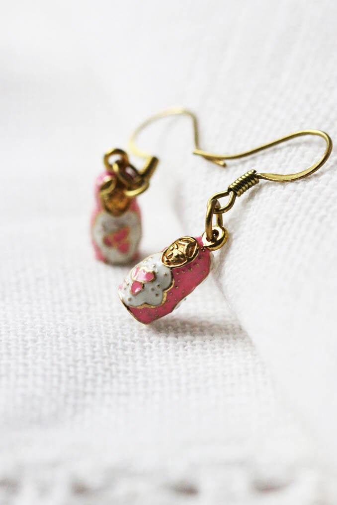 Puppen Draht Ohrring/Leinen Schmuck Alltags von linenjewelryshop