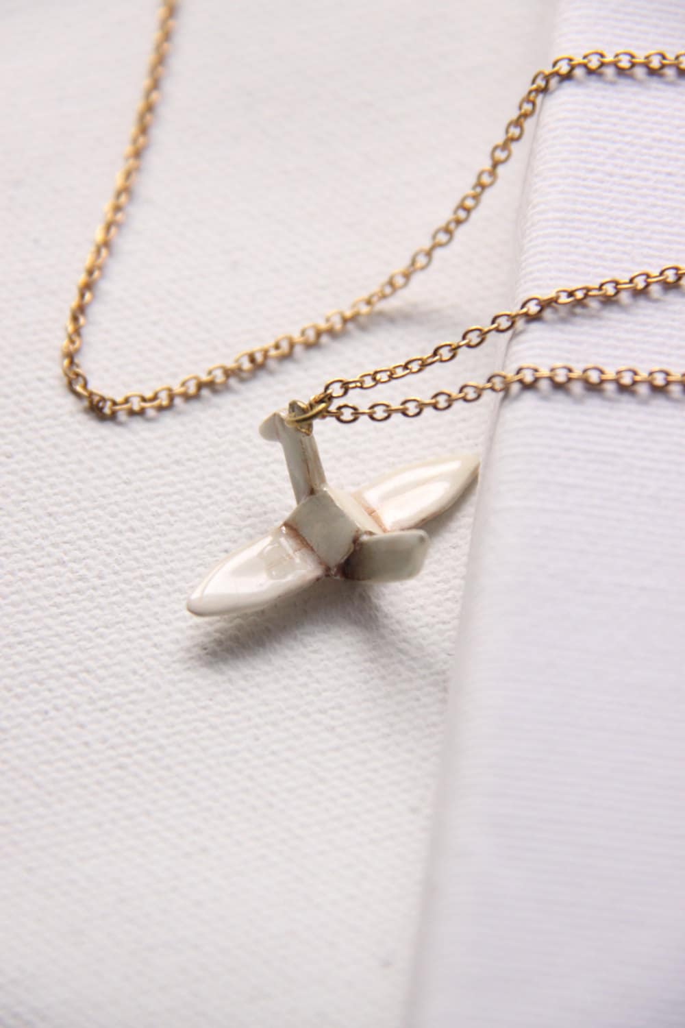 Weiß Papier Origami Vogel Halskette, Charm Anhänger, Schmuck Für Den Täglichen Gebrauch, Tier Anhänger von linenjewelryshop