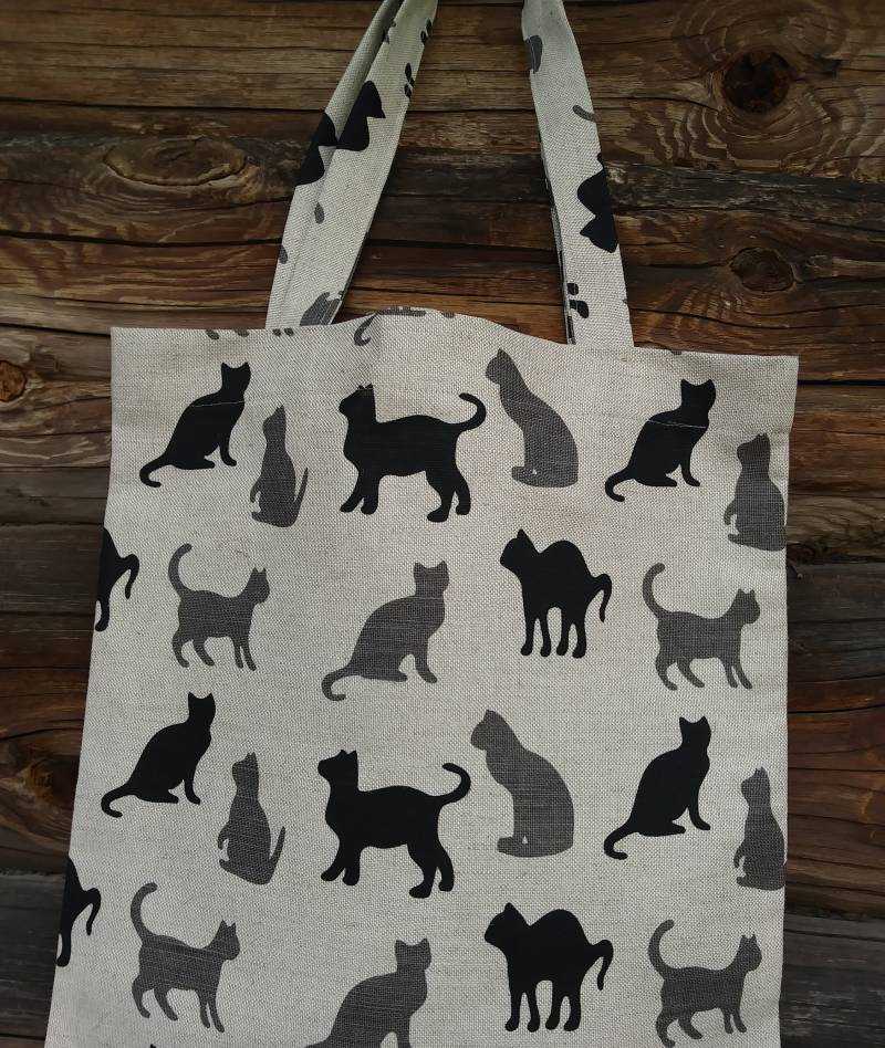 Jutebeutel "Black & Grey Cats" Jutebeutel "Black & Grey Cats" von linenquality