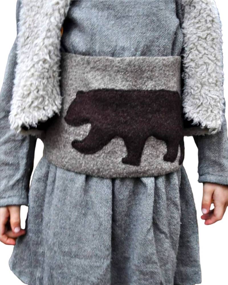 Cacheur Schurwolle Braunbär, Eichhörnchen, Igel, Kater, Nierenwärmer, Hüftwärmer, Wollwalk Für Kinder Und Erwachsene von linifrey333
