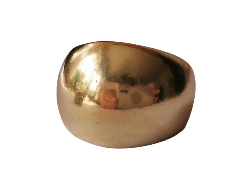Chunky Ring Siegelring Gold Schlicht Größenverstellbar von linifrey333