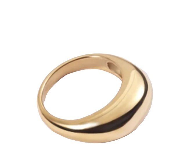 Chunky Ring Siegelring Gold Silber Schlicht von linifrey333