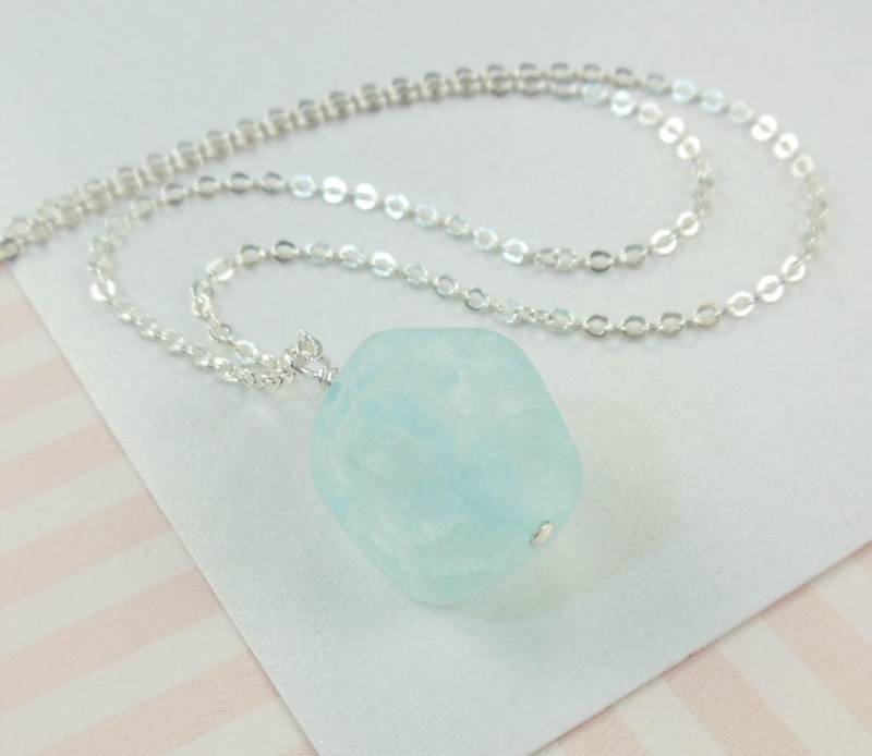 Blue Quartz Chunk Halskette Jones von linkncharms