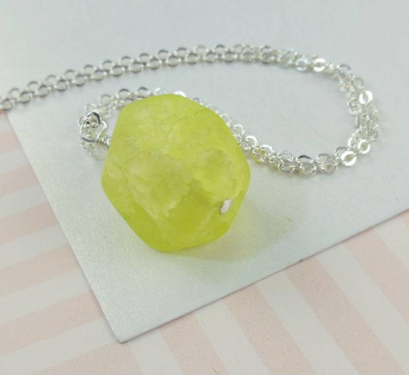 Lila Quarz Chunk Halskette Jones von linkncharms