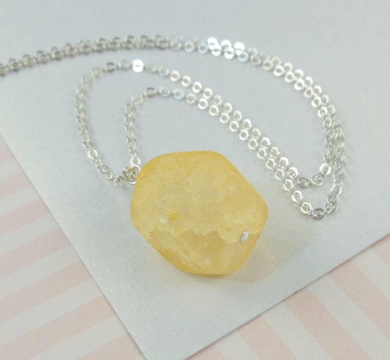 Orange Quarz Chunk Halskette Jones von linkncharms