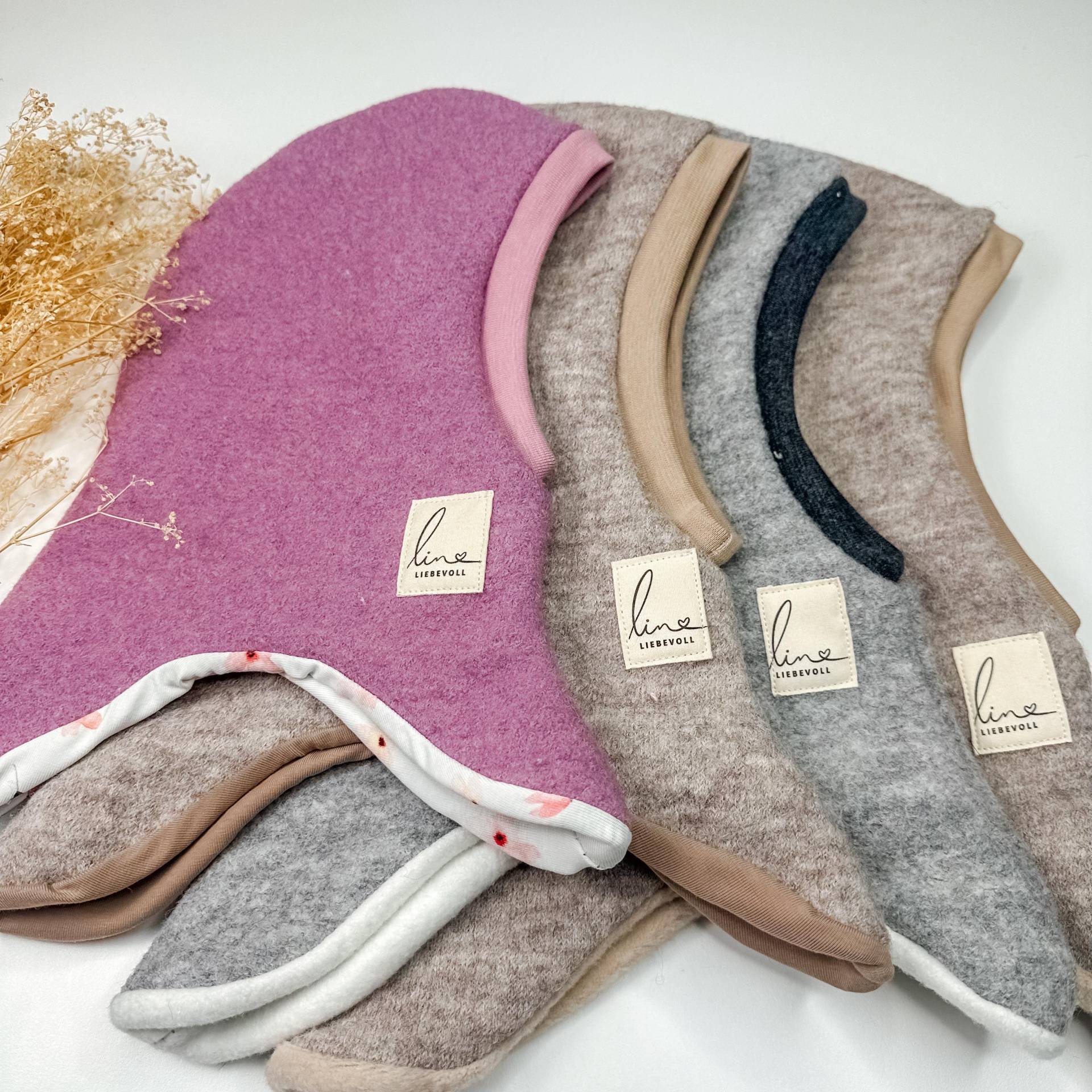 Balaklava | Walk Schlupfmütze Gefütterte Mütze Für Babys Und Kinder Verschiedene Farben U. Größen 100% Wollwalk Zipfelmütze von linliebevoll