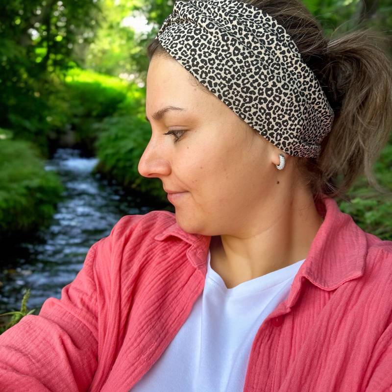 Leo Haarband|stirnband | Haarturban| Knotenhaarband Bandeau Headband| Haarband |Leo Mutter Tochter Haarband|Erwachsene |Kind von linliebevoll