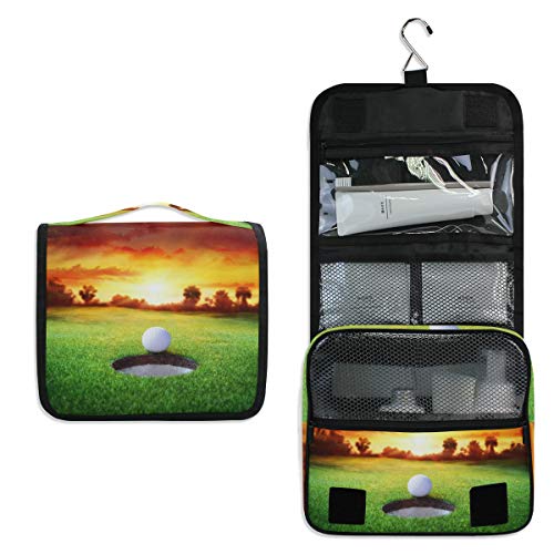 Linomo Hanging Reise Kulturbeutel für Damen und Herren, Golf Sport Ball Kosmetik Make-up Tasche mit Haken von linomo