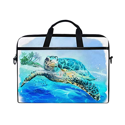 Linomo Laptoptasche / Laptoptasche mit Schildkröten-Motiv, für 33 cm (13 Zoll) (14 Zoll) und 14,5 Zoll) Laptops, für Damen, Herren, Büro, Kinder, Schule von linomo