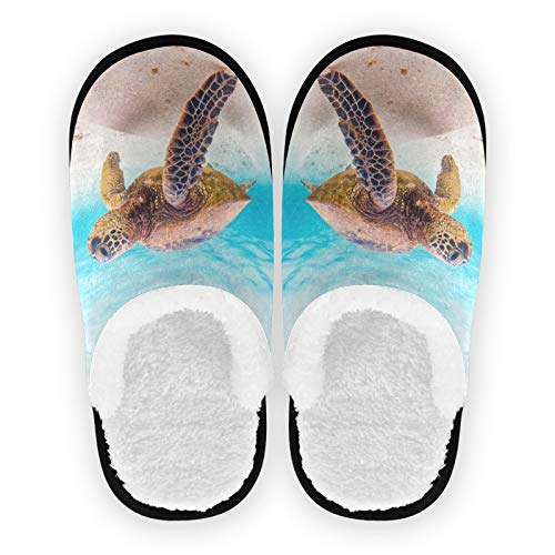 linomo Meer Tier Schildkröte Hausschuhe für Frauen Männer Kinder, Frauen Hausschuhe Hausschuhe Hausschuhe Hausschuhe Schlafzimmer Reiseschuh von Linomo