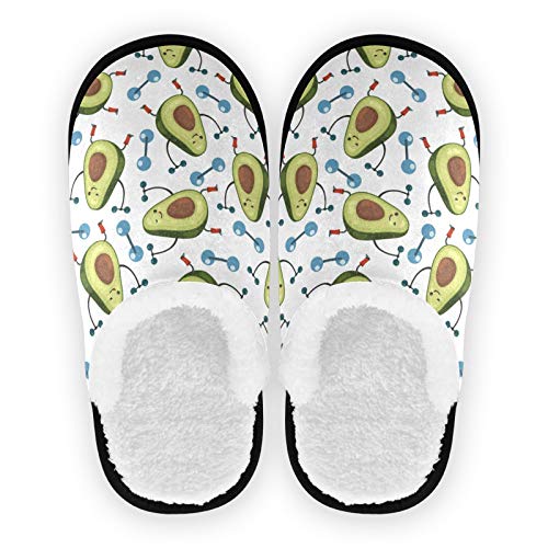 linomo Süß Obst Karikatur Avocado Hausschuhe für Frauen Männer Kinder, Frauen Hausschuhe Hausschuhe Hausschuhe Hausschuhe Schlafzimmer Reiseschuh von Linomo