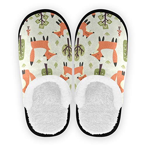 linomo Süß Tier Fuchs Hausschuhe für Frauen Männer Kinder, Frauen Hausschuhe Hausschuhe Hausschuhe Hausschuhe Schlafzimmer Reiseschuh von Linomo