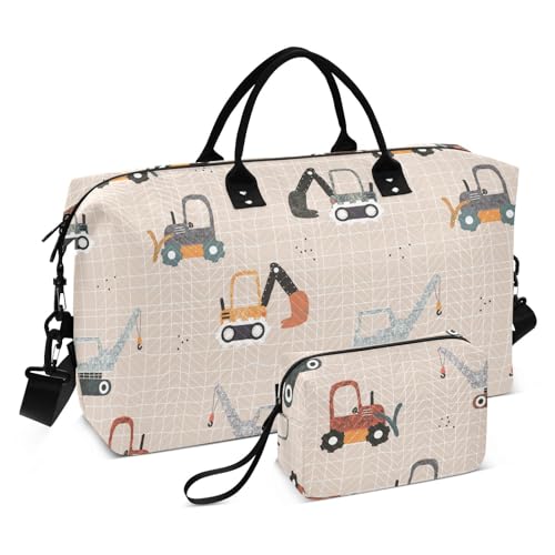 Bau-Reise-Handtasche, Übernachtungstasche, Turnbeutel mit verstellbarem Riemen für Sport, faltbar, Gebäude, 1 size von linqin