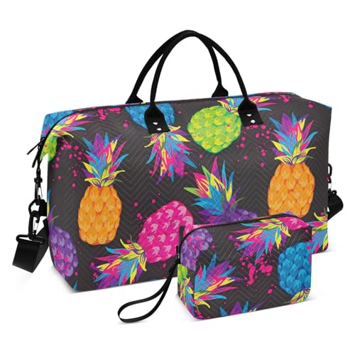 Bright Fruit Reisetasche, groß, Flughafentasche, Turnbeutel, Kulturbeutel für Sport, faltbar, Helle Früchte, 1 size von linqin
