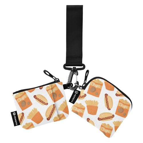 Cartoon Fast Food Dual Coin Purse Credit Card Holder Wallet Compact Size Credit Card Wallet Organizer with Wristle Strap for Men Women 2 Packs, Cartoon Fast Food, 1 size Cartoon Fast Food Dual Coin Purse Credit Card Holder Wallet Compact Size Credit Card Wallet Organizer with Wristle Strap for Men Women 2 Packs, Cartoon Fast Food, 1 size von linqin