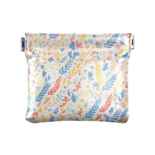 Cartoon Regenbogen Blumen Damen Leder Münzgeldbörse Tragbare Make-up Periode Tasche für Frauen Mädchen von linqin