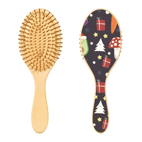 Christmas Images Holzhaarbürste Holzpaddel-Haarbürste Holzbürste für Haare Holzmassage Haarbürste Christmas Images Holzhaarbürste Holzpaddel-Haarbürste Holzbürste für Haare Holzmassage Haarbürste von linqin