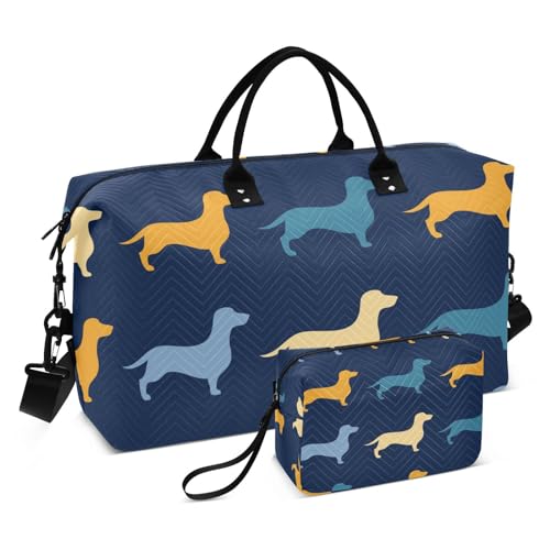 linqin Dackel Persönliche Gegenstände Reisetasche Sport Turnbeutel Wochenendtasche mit Kulturbeutel für Reise Multifunktional, Dackel, 1 size linqin Dackel Persönliche Gegenstände Reisetasche Sport Turnbeutel Wochenendtasche mit Kulturbeutel für Reise Multifunktional, Dackel, 1 size von linqin