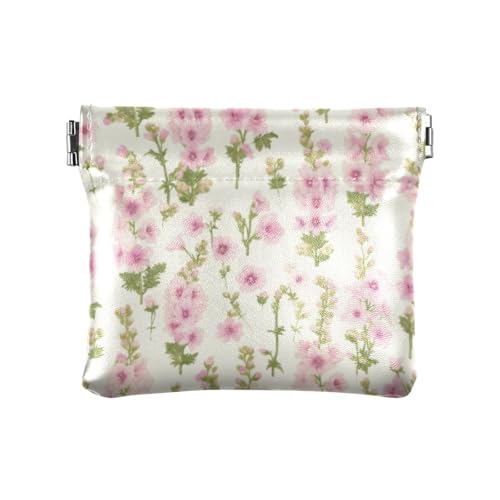 Damen-Geldbörse mit Delphiniumblumen, Leder, Münzgeldbörse, ausgefallener Schmuck-Organizer für Frauen, Jungen, Mädchen, Hot Pink von linqin