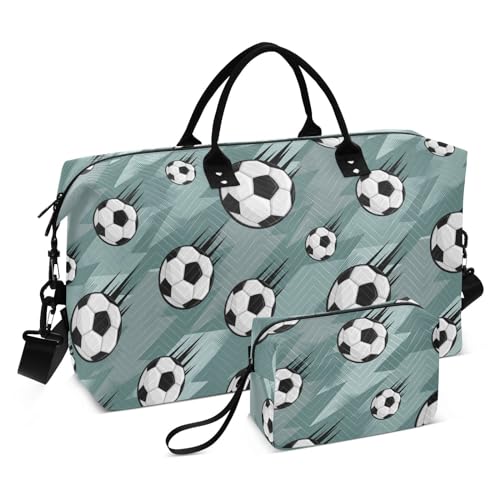 Fußball-Reisetasche, groß, Flughafentasche, Turnbeutel mit verstellbarem Riemen für Reisen, große Kapazität, Fußballball, 1 size von linqin