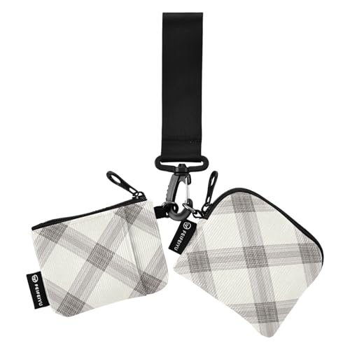 Graue Ginghams Damen-Geldbörsen, Kartenetuis, schmal, abnehmbar, Schlüsselhalter mit Reißverschluss, Münzfach für Arbeit, Reisen, 2 Stück, Graues Gingham, 1 size Graue Ginghams Damen-Geldbörsen, Kartenetuis, schmal, abnehmbar, Schlüsselhalter mit Reißverschluss, Münzfach für Arbeit, Reisen, 2 Stück, Graues Gingham, 1 size von linqin