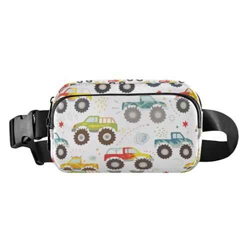 Handgezeichnete LKW, stilvolle Bauchtasche für Damen und Herren, kleine Schlinge, Brusttasche mit verstellbarem Gurt für Reisen, Urlaub, Laufen, Handgezeichneter LKW, 1 size von linqin