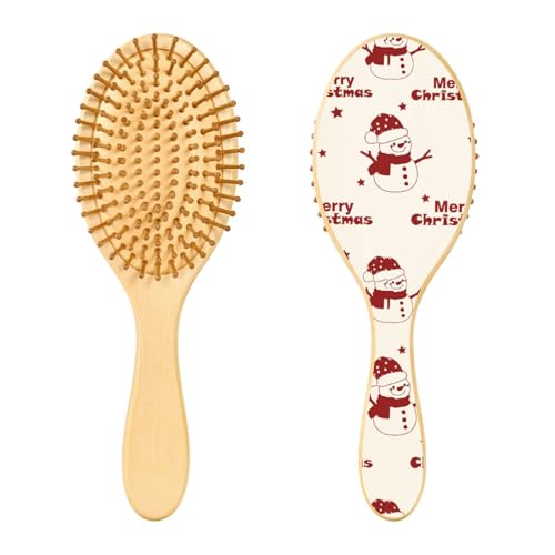 Holiday Christmas Red Snowmen Wooden Hairbrush Paddle Hair Brush for Women Wood Hairbrush Natural Hair Brush Holiday Christmas Red Snowmen Wooden Hairbrush Paddle Hair Brush for Women Wood Hairbrush Natural Hair Brush von linqin