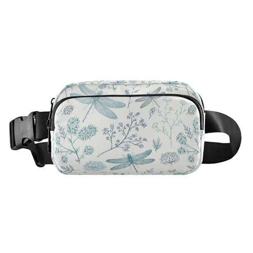 Libellen-modische Bauchtasche für Herren und Damen, kleine Brusttasche mit verstellbarem Gurt für Reisen, Fitnessstudio, Arbeit, libelle, 1 size von linqin