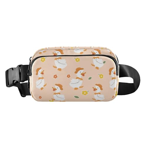Little Cute Duck Modische Gürteltasche für Herren und Damen, Mini-Crossbody-Tasche mit verstellbarem Riemen für Radfahren, Wandern, Fitnessstudio, Kleine süße Ente, 1 size von linqin