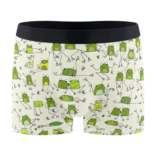 Lustige Frösche Wicking Boxer Brief Weiche Bambus Unterwäsche Männer Boxer Unterhose, Lustige Frösche, Large von linqin