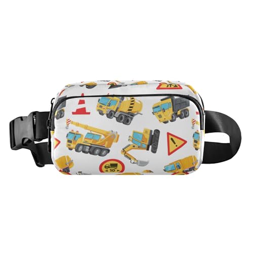 Modische Bauchtasche für Damen und Herren, wasserdicht, mit verstellbarem Gurt, für Reisen, Urlaub, Laufen, Bunte LKWs, 1 size von linqin