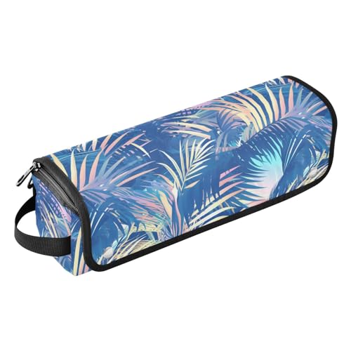 Palmenblätter, 2-in-1-Haar-Werkzeug-Organizer mit herausnehmbarer, hitzebeständiger Matte, großer Haarglätter, Reiseetui für Lockenstab Glätteisen, flacher Haartrockner, Reiseutensilien für Frauen von linqin