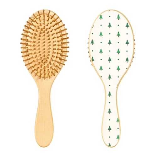 Pine Tree Green Wooden Hair Brush Wood Paddle Brush Wooden Hair Brushes for Women Wooden Massage Hair Brush Pine Tree Green Wooden Hair Brush Wood Paddle Brush Wooden Hair Brushes for Women Wooden Massage Hair Brush von linqin