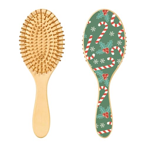 Romantische Weihnachten Holz Haarbürste Holzpaddel Haarbürste Holzhaarbürsten für Frauen Natürliche Haarbürste von linqin