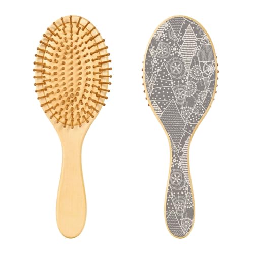 Weihnachten Winter Holzbürste Paddel Haarbürsten für Frauen Holz Haarbürste Haar Massage Bürste von linqin