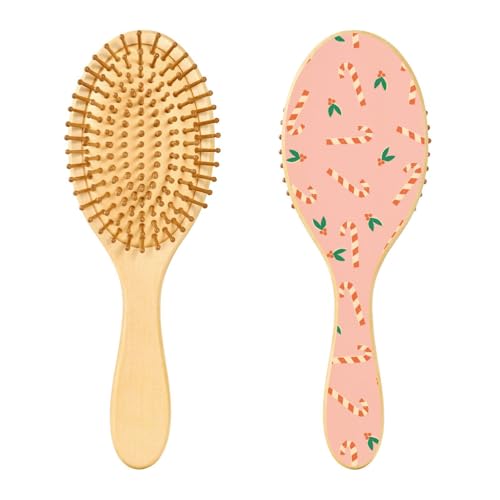 Weihnachts-Bürste aus Holz, für Süßigkeiten, Holzhaarbürsten für Frauen, Massagebürste aus Holz von linqin