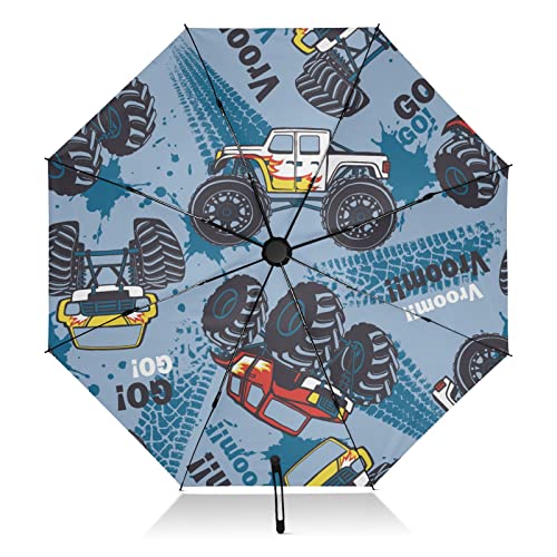 Winddichter Kompakter Regenschirm Monster Truck Autos Reverse Reise Regenschirm für Regen Sonne Tragbar 8 Rippen Großer UV Regenschirm Automatisch für Frauen Männer Winddichter Kompakter Regenschirm Monster Truck Autos Reverse Reise Regenschirm für Regen Sonne Tragbar 8 Rippen Großer UV Regenschirm Automatisch für Frauen Männer von linqin